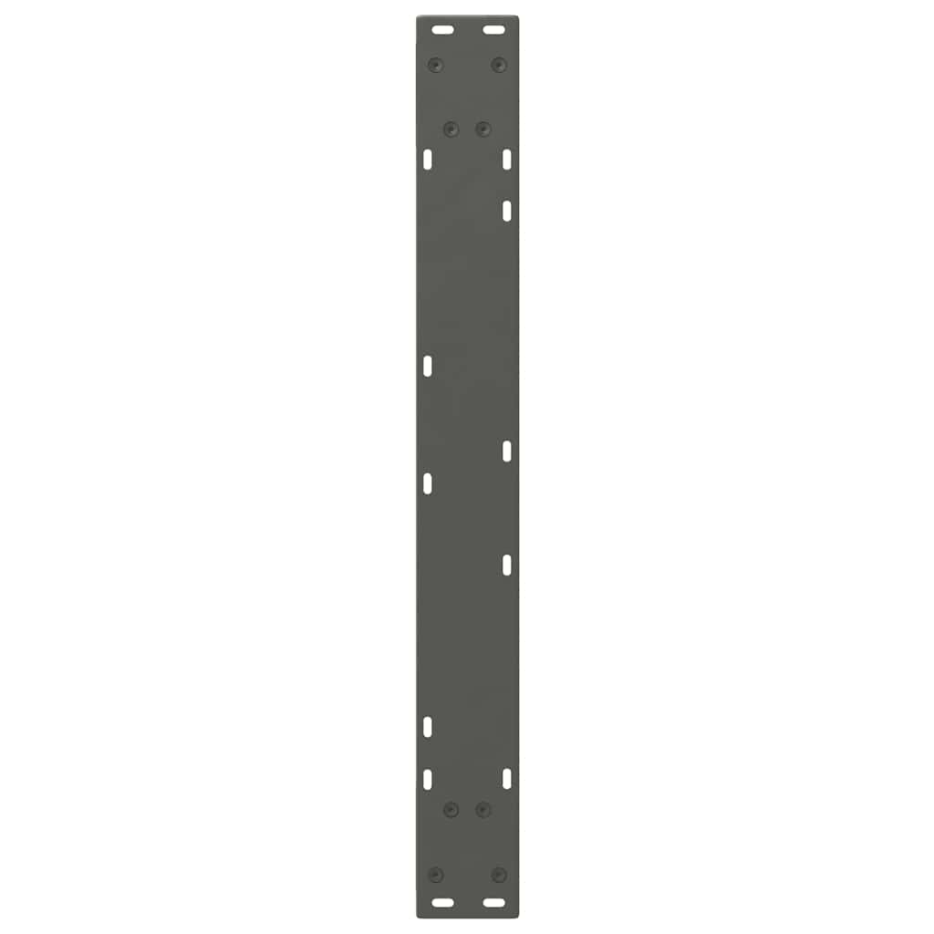 vidaXL Dining Table Legs 2 pcs Anthracite 80x(72-73.3) cm Steel