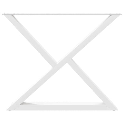 vidaXL Dining Table Legs 2 pcs White 90x(72-73.3) cm Steel
