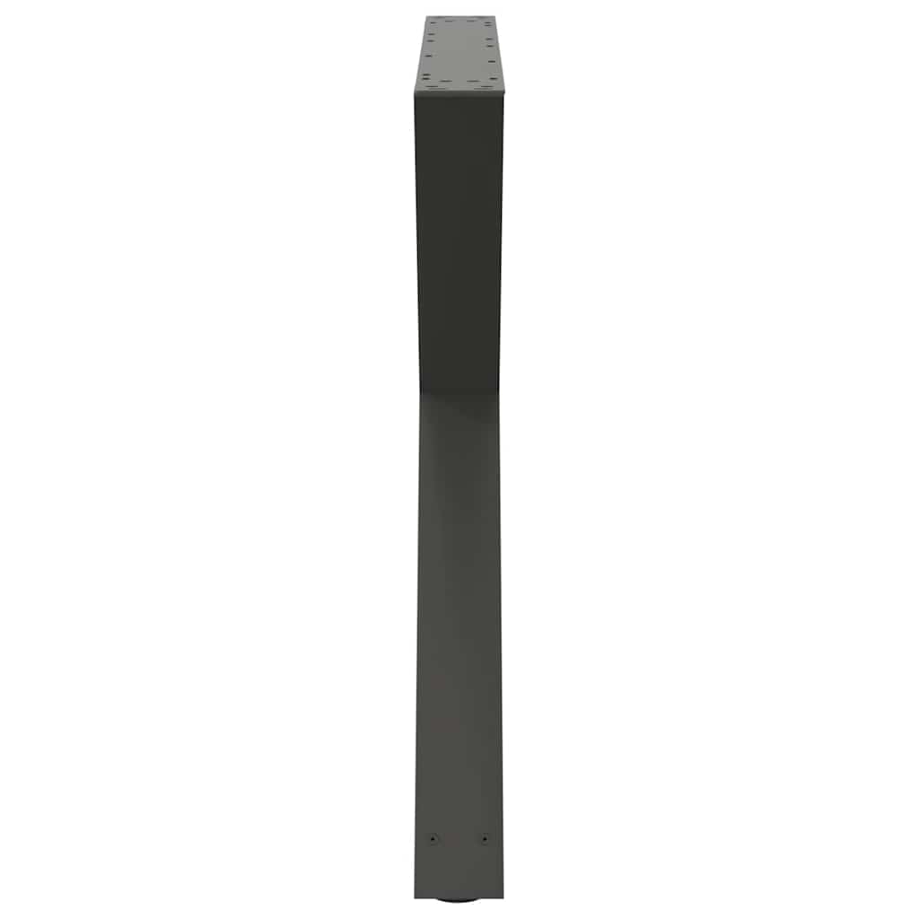 vidaXL Dining Table Legs 2 pcs Anthracite 90x(72-73.3) cm Steel