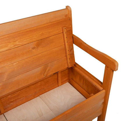 vidaXL Outdoor Bench Brown 119 x 44 x 76 cm Solid Pine Wood