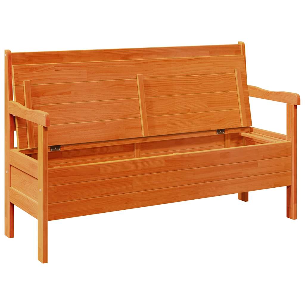 vidaXL Outdoor Bench Brown 119 x 44 x 76 cm Solid Pine Wood
