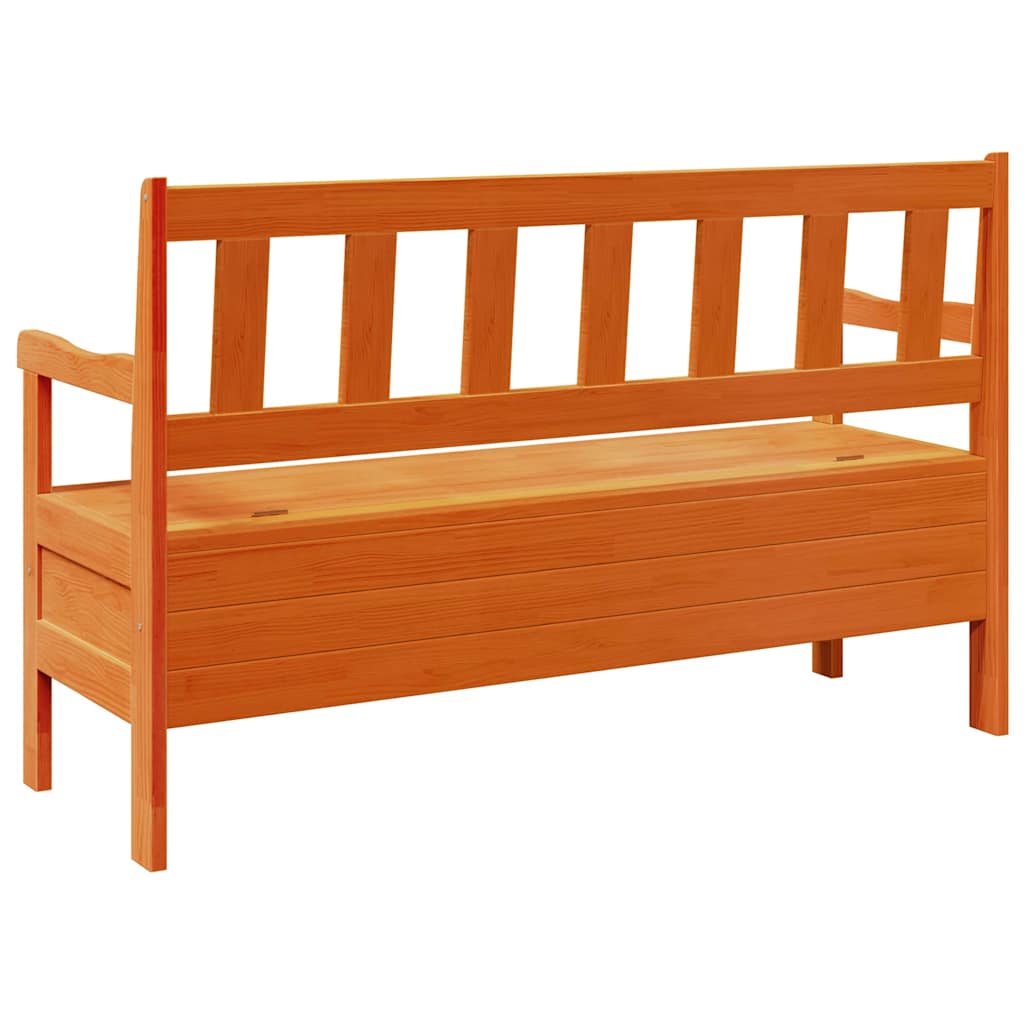 vidaXL Outdoor Bench Brown 119 x 44 x 76 cm Solid Pine Wood