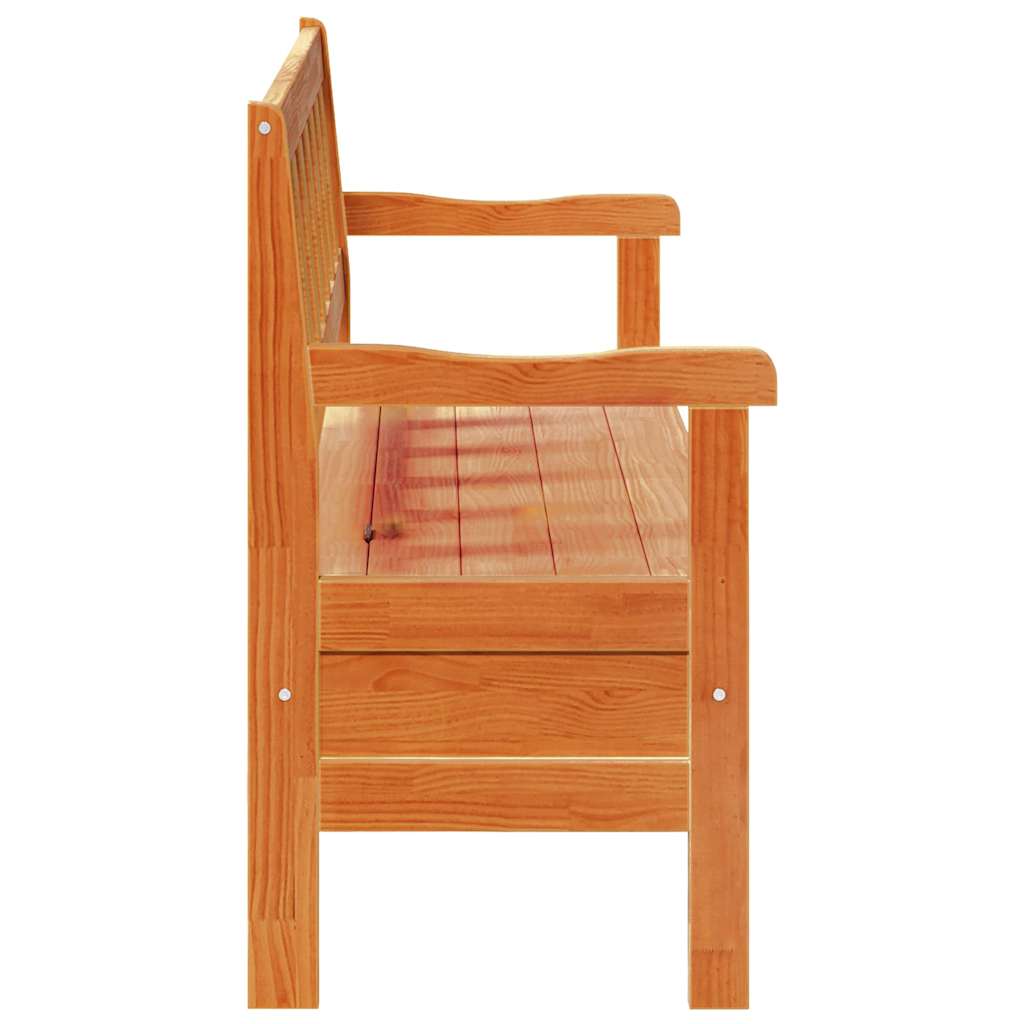 vidaXL Outdoor Bench Brown 119 x 44 x 76 cm Solid Pine Wood