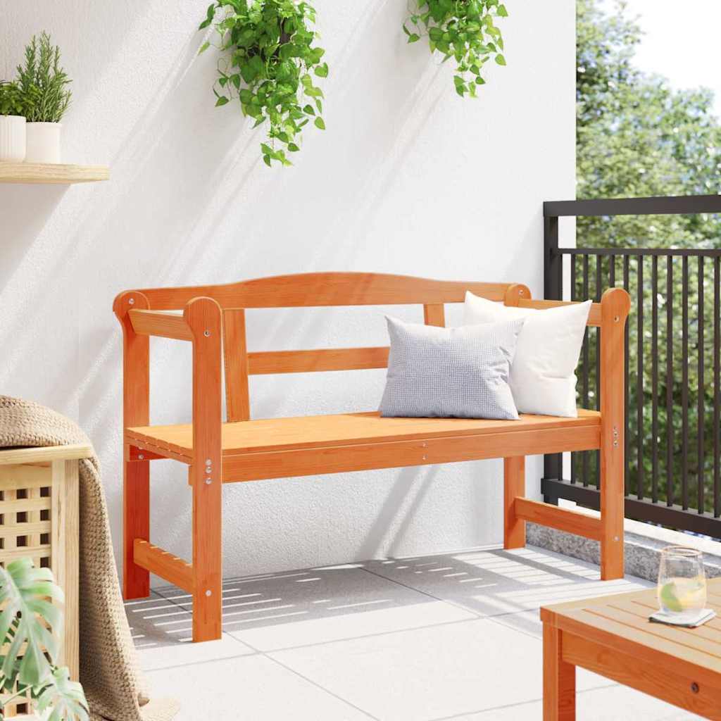 vidaXL Outdoor Bench Brown 119 x 44 x 76 cm Solid Pine Wood