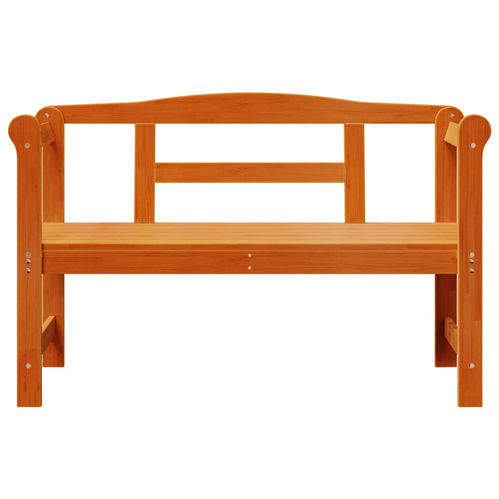 vidaXL Outdoor Bench Brown 119 x 44 x 76 cm Solid Pine Wood