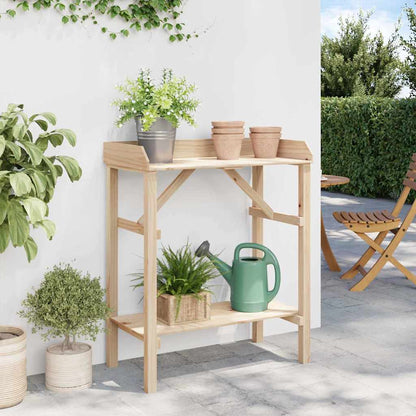 vidaXL Potting Table Natural 75 x 40 x 90 cm Solid pine wood