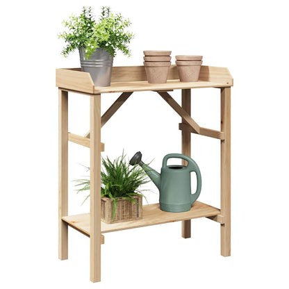 vidaXL Potting Table Natural 75 x 40 x 90 cm Solid pine wood