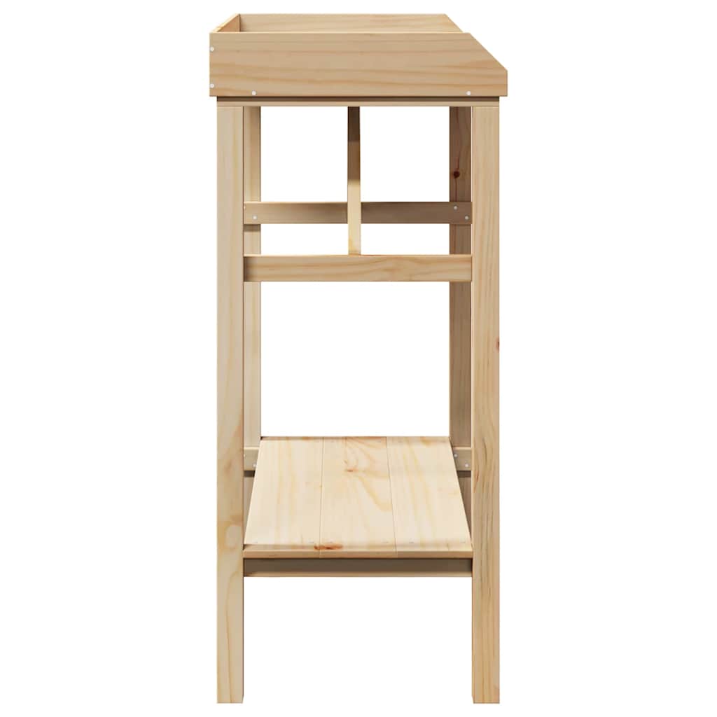 vidaXL Potting Table Natural 75 x 40 x 90 cm Solid pine wood