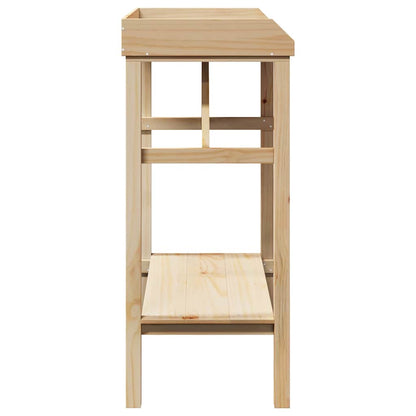 vidaXL Potting Table Natural 75 x 40 x 90 cm Solid pine wood