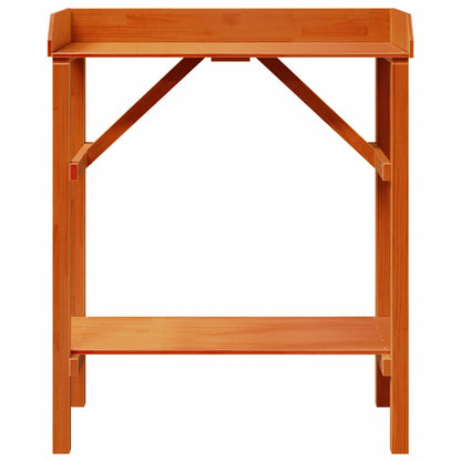 vidaXL Potting Table with Shelf Brown 75 x 40 x 90 cm Solid Pine Wood