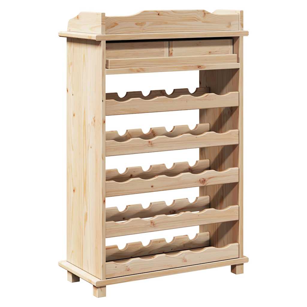 vidaXL Wine Rack Natural 58 x 28 x 90 cm Solid Pine Wood