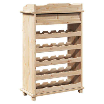 vidaXL Wine Rack Natural 58 x 28 x 90 cm Solid Pine Wood