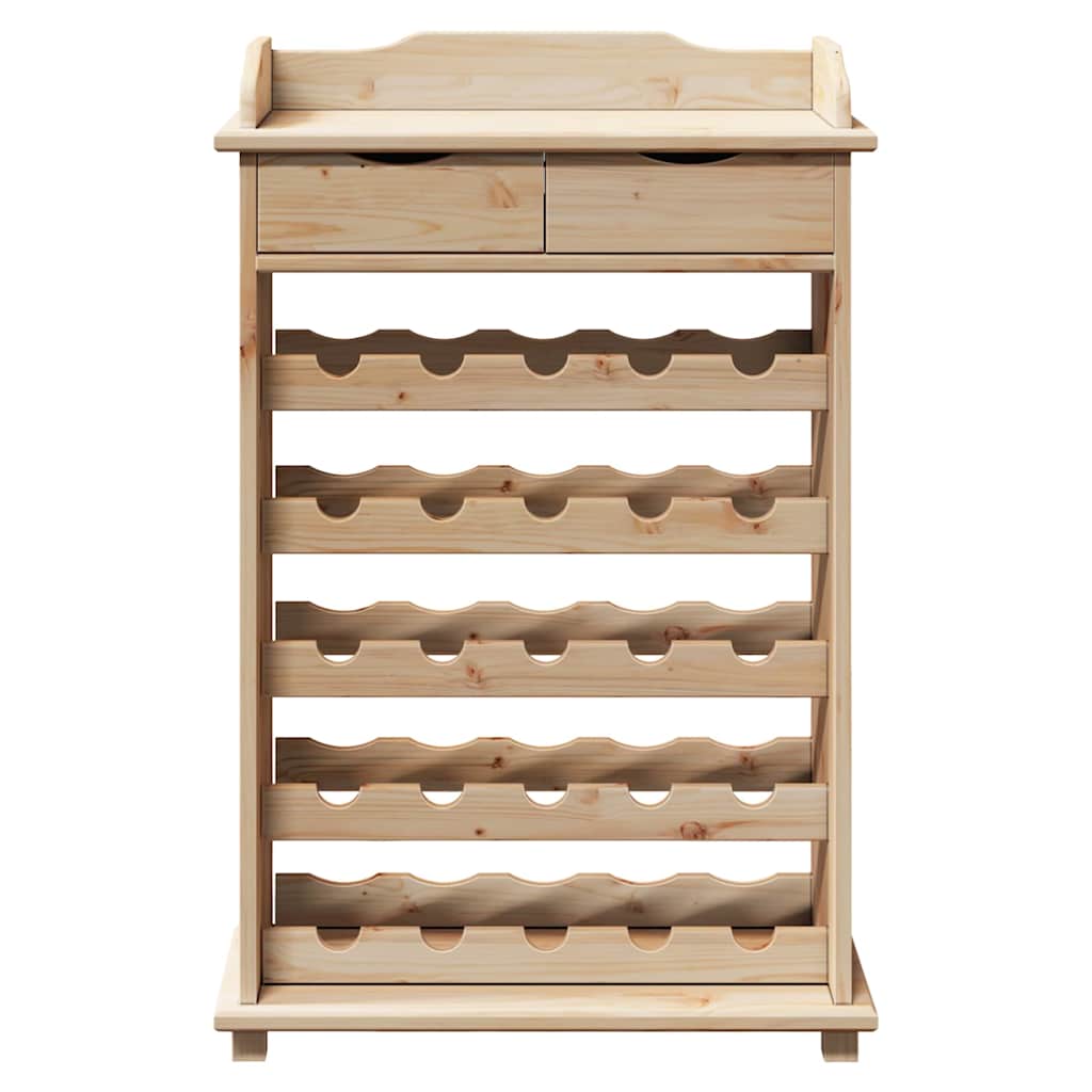 vidaXL Wine Rack Natural 58 x 28 x 90 cm Solid Pine Wood