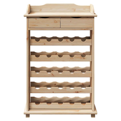 vidaXL Wine Rack Natural 58 x 28 x 90 cm Solid Pine Wood