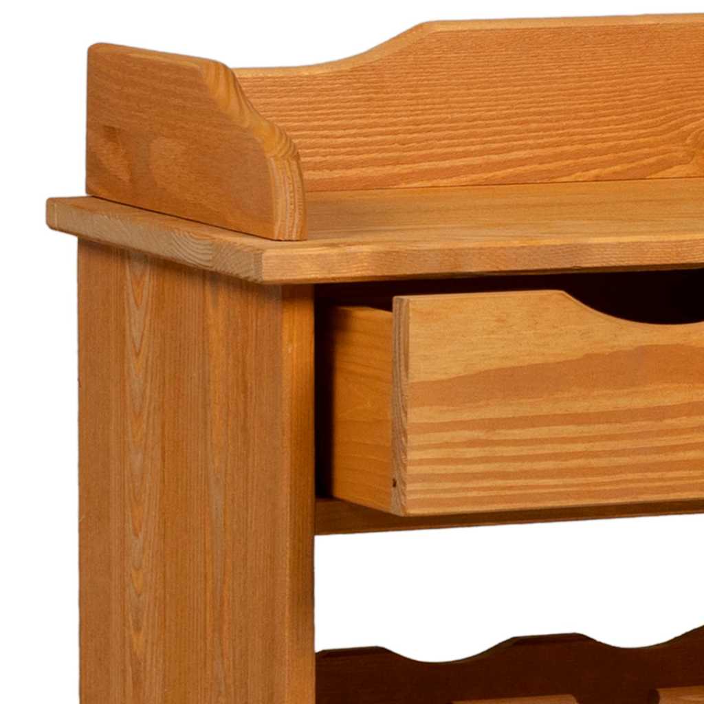 vidaXL Wine Rack Brown 58 x 28 x 90 cm Solid Pine Wood