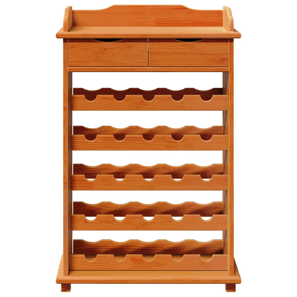vidaXL Wine Rack Brown 58 x 28 x 90 cm Solid Pine Wood
