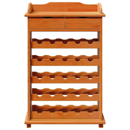 vidaXL Wine Rack Brown 58 x 28 x 90 cm Solid Pine Wood