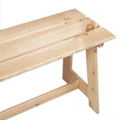 vidaXL Outdoor Bench 119x35x47 cm Solid Wood Pine
