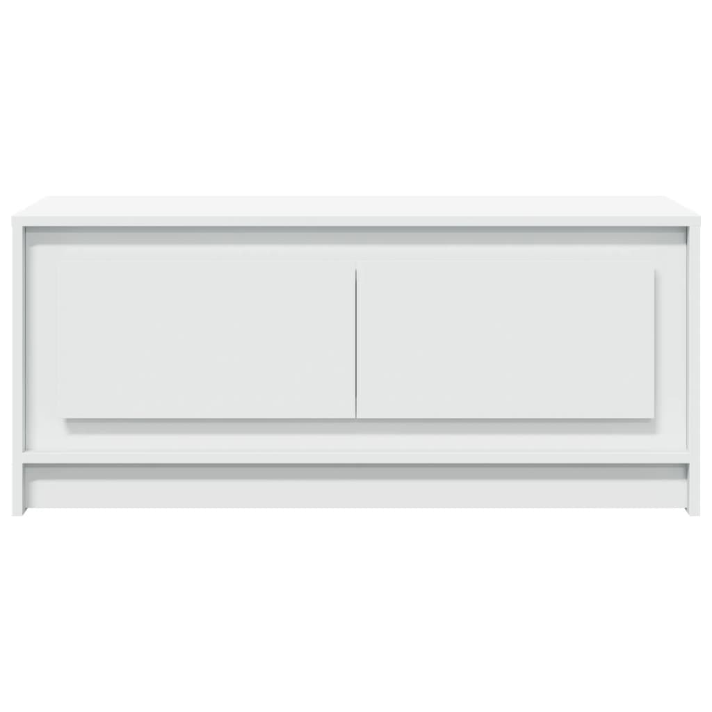 vidaXL Coffee Table with LED Lights White Engineered Wood
