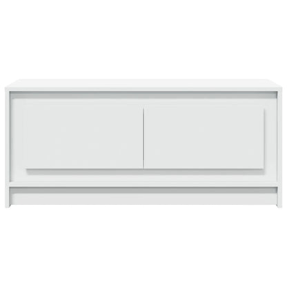 vidaXL Coffee Table with LED Lights White Engineered Wood