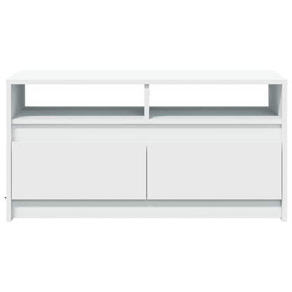 vidaXL Coffee Table with LED Lights White Engineered Wood