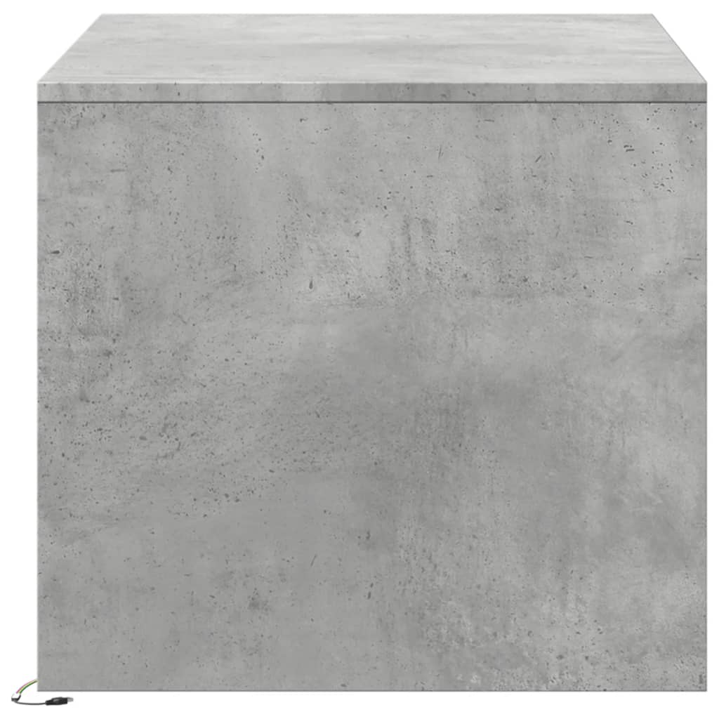 vidaXL Coffee Table with LED Lights Concrete Grey Engineered Wood