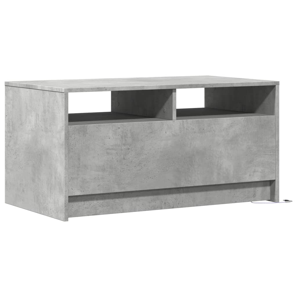 vidaXL Coffee Table with LED Lights Concrete Grey Engineered Wood