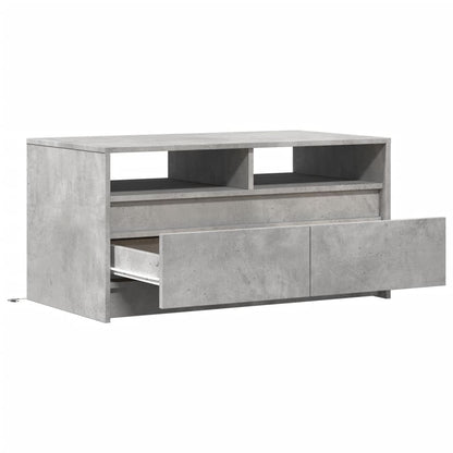 vidaXL Coffee Table with LED Lights Concrete Grey Engineered Wood