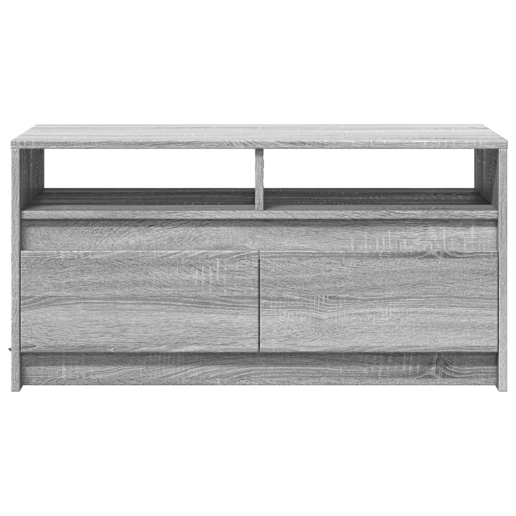 vidaXL Coffee Table with LED Lights Grey Sonoma Engineered Wood