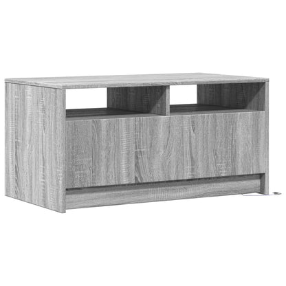 vidaXL Coffee Table with LED Lights Grey Sonoma Engineered Wood