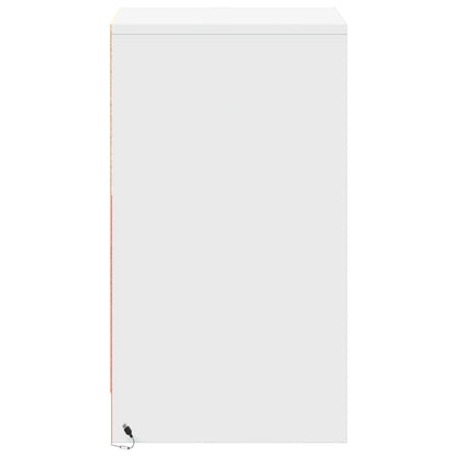 vidaXL Bedside Cabinet with LED Lights White Engineered Wood