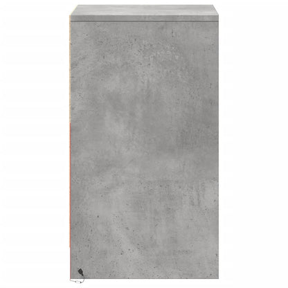 vidaXL Bedside Cabinet with LED Lights Concrete Grey Engineered Wood