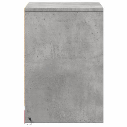 vidaXL Bedside Cabinets with LED Lights 2 pcs Concrete Grey Engineered Wood