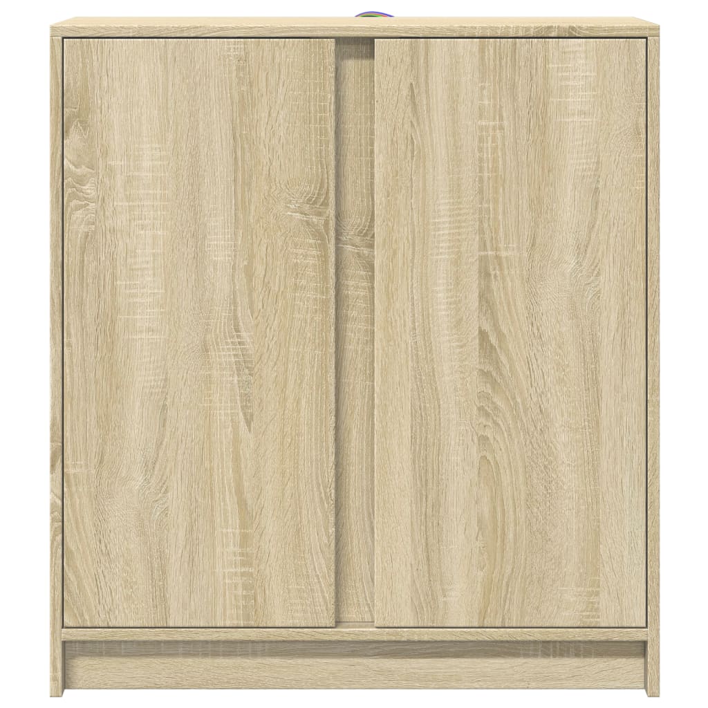vidaXL Sideboard with LED Sonoma Oak 77x34x85 cm Engineered Wood