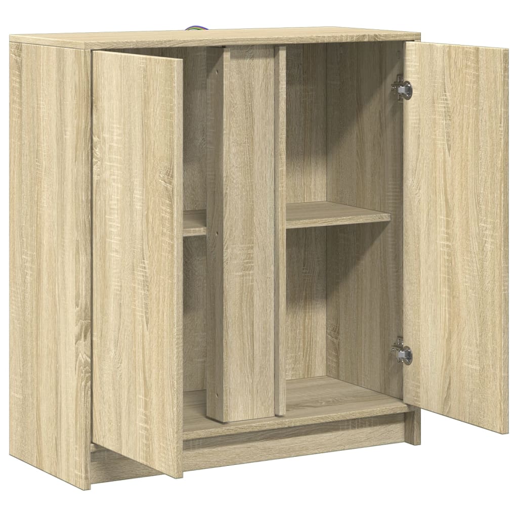 vidaXL Sideboard with LED Sonoma Oak 77x34x85 cm Engineered Wood