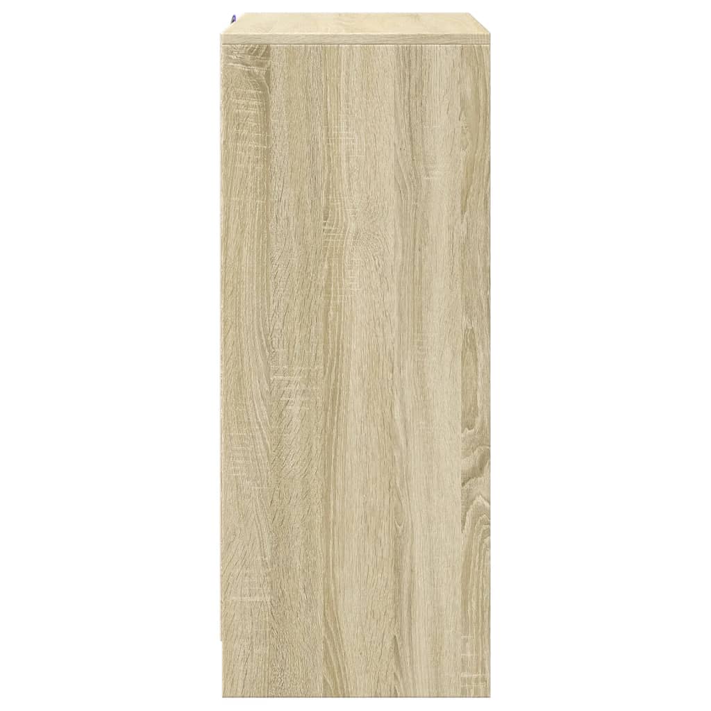 vidaXL Sideboard with LED Sonoma Oak 77x34x85 cm Engineered Wood