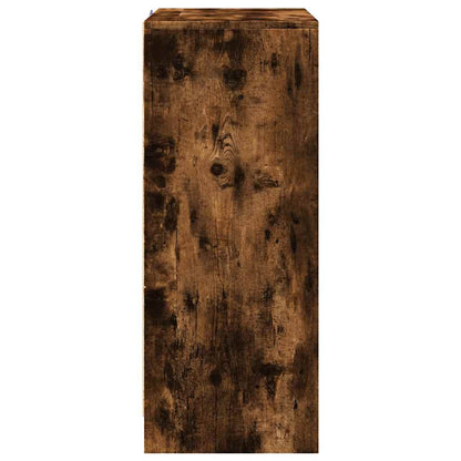 vidaXL Sideboard with LED Smoked Oak 77x34x85 cm Engineered Wood