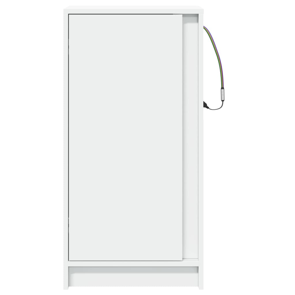 vidaXL Sideboard with LED White 42,5x34x85 cm Engineered Wood