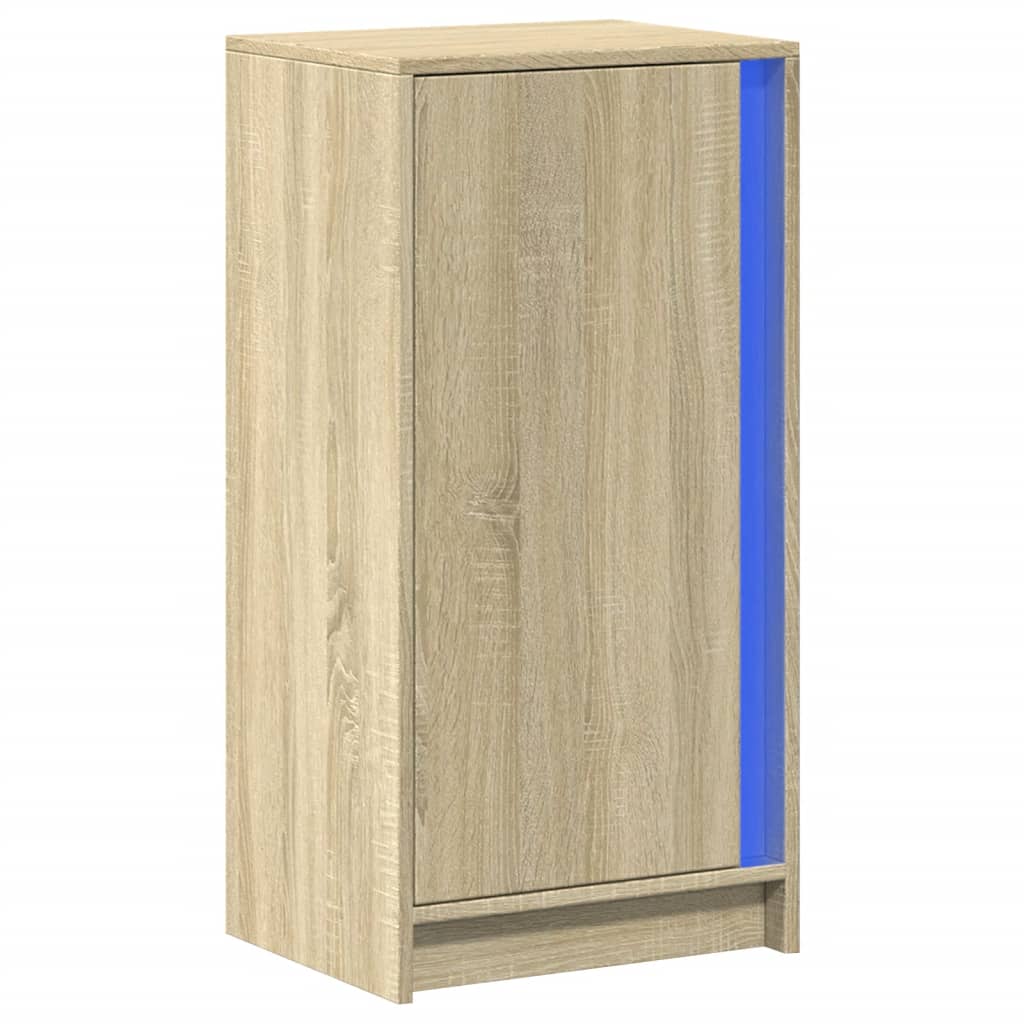 vidaXL Sideboard with LED Sonoma Oak 42,5x34x85 cm Engineered Wood