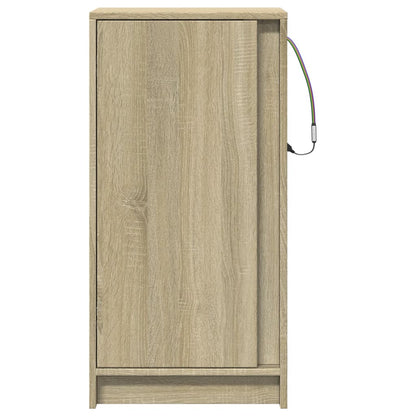 vidaXL Sideboard with LED Sonoma Oak 42.5x34x85 cm Engineered Wood