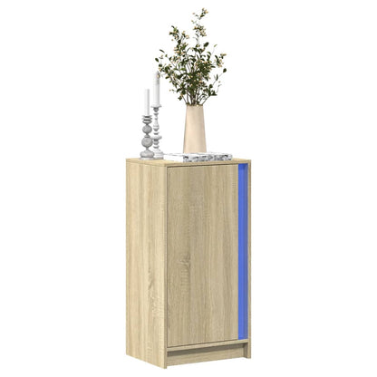 vidaXL Sideboard with LED Sonoma Oak 42,5x34x85 cm Engineered Wood