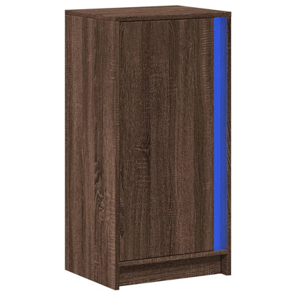 vidaXL Sideboard with LED Brown Oak 42,5x34x85 cm Engineered Wood