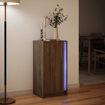 vidaXL Sideboard with LED Brown Oak 42,5x34x85 cm Engineered Wood