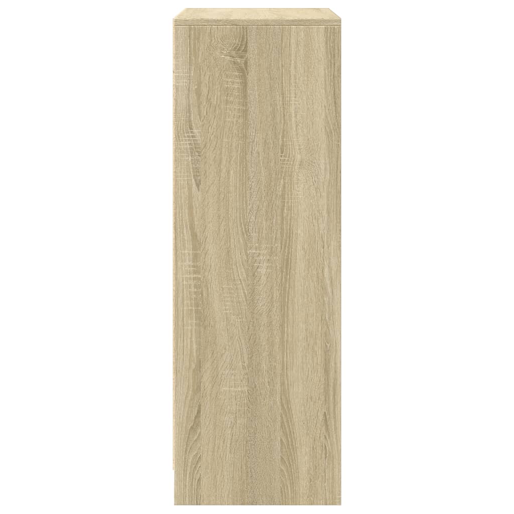 vidaXL Sideboard with LED Sonoma Oak 77x34x100 cm Engineered Wood