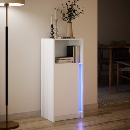 vidaXL Sideboard with LED White 42,5x34x100 cm Engineered Wood
