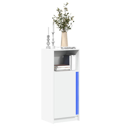 vidaXL Sideboard with LED White 42,5x34x100 cm Engineered Wood