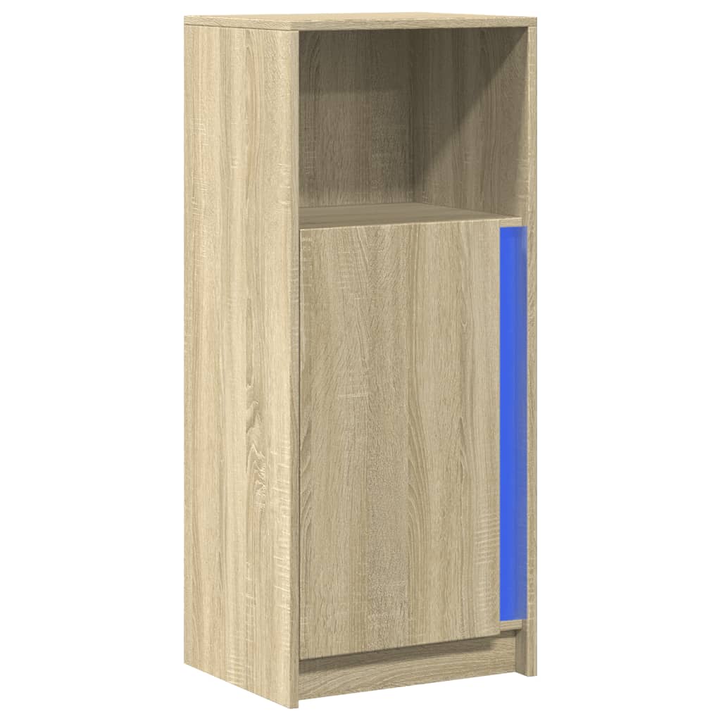 vidaXL Sideboard with LED Sonoma Oak 42,5x34x100 cm Engineered Wood