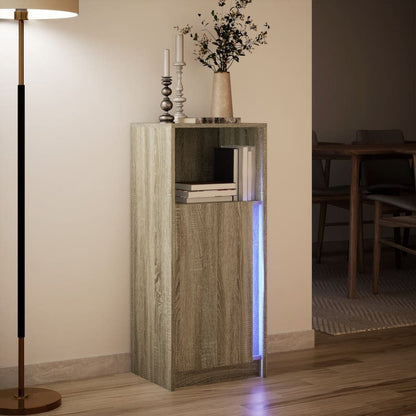 vidaXL Sideboard with LED Sonoma Oak 42,5x34x100 cm Engineered Wood