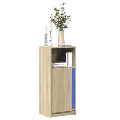 vidaXL Sideboard with LED Sonoma Oak 42.5x34x100 cm Engineered Wood