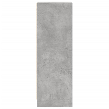 vidaXL Sideboard with LED Concrete Grey 42.5x34x100 cm Engineered Wood